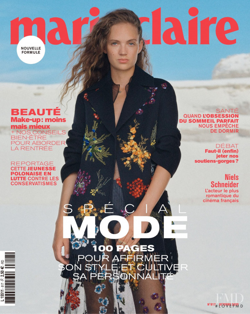 Adrienne Juliger featured on the Marie Claire France cover from October 2020
