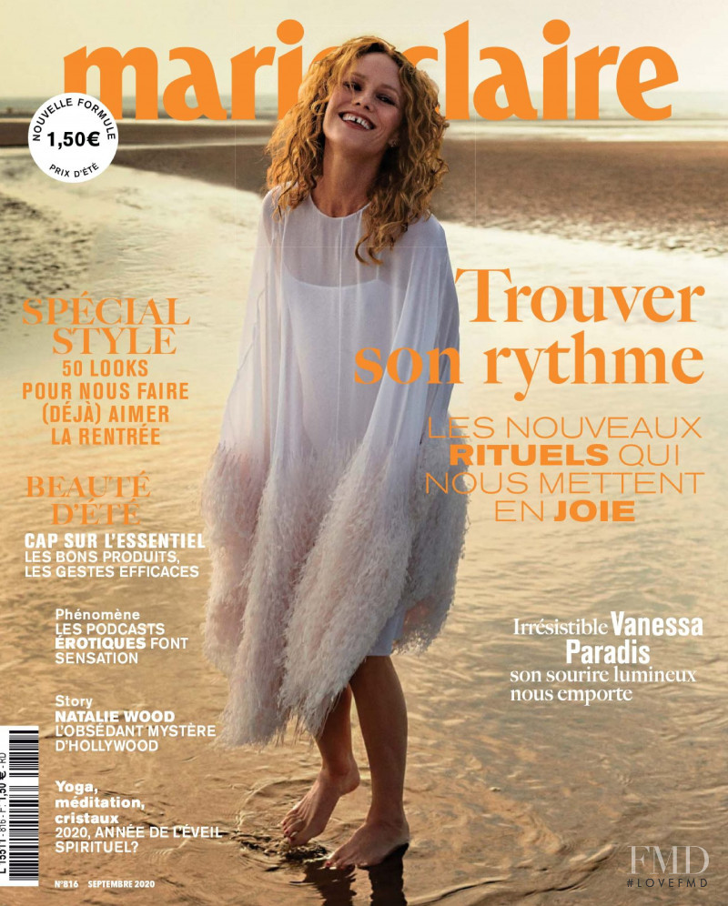 Vanessa Paradis featured on the Marie Claire France cover from September 2020