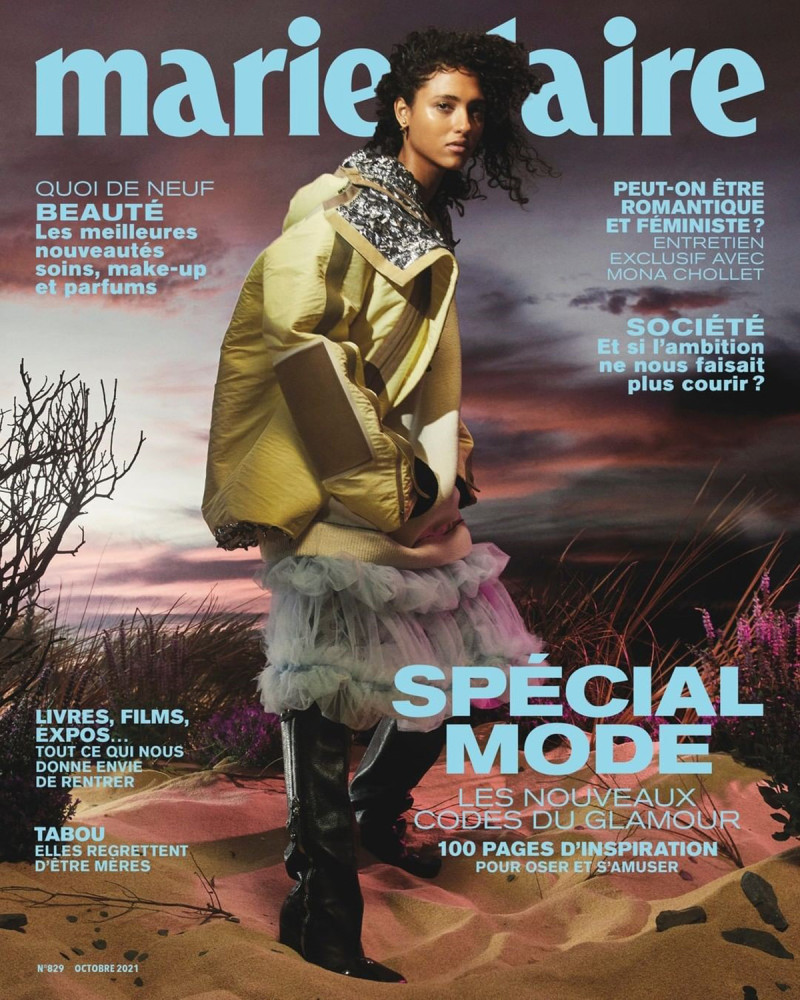 Melodie Vaxelaire featured on the Marie Claire France cover from October 2021