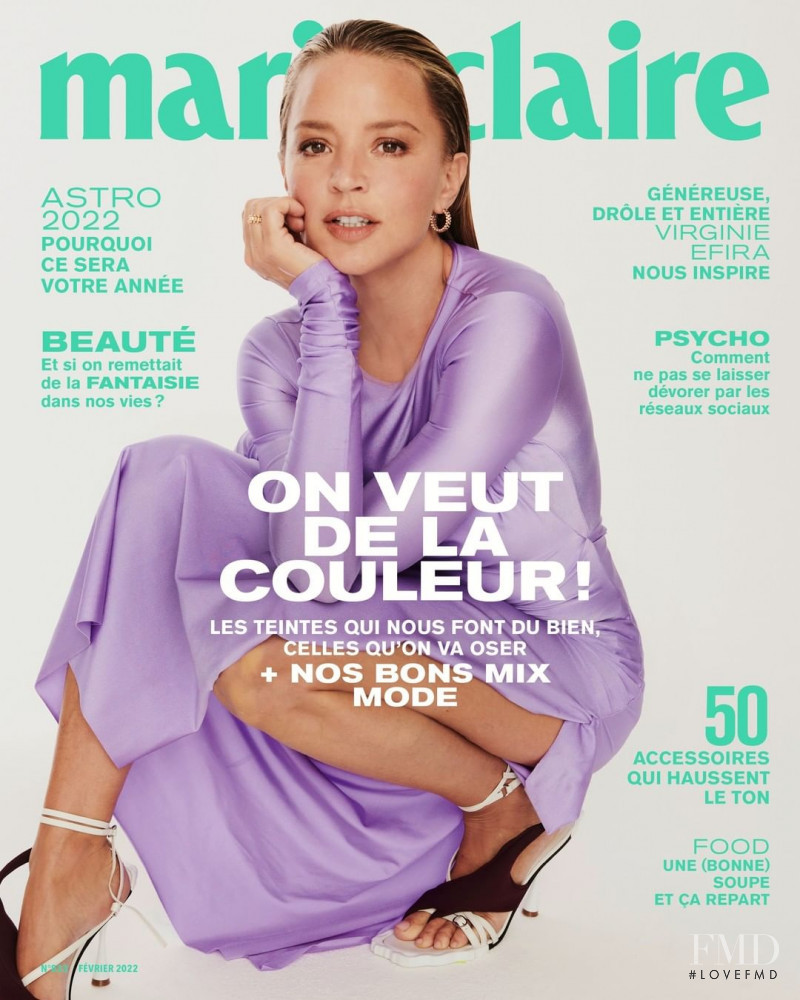 Virginie Efira featured on the Marie Claire France cover from February 2022