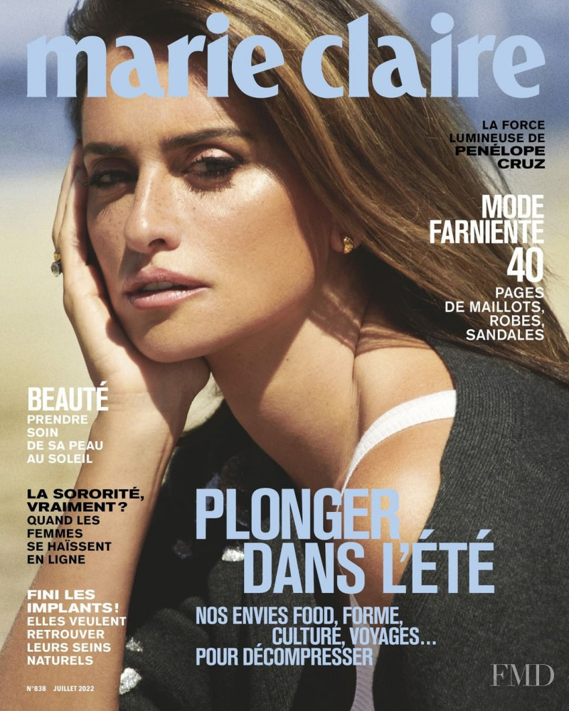  Penelope Cruz featured on the Marie Claire France cover from July 2022