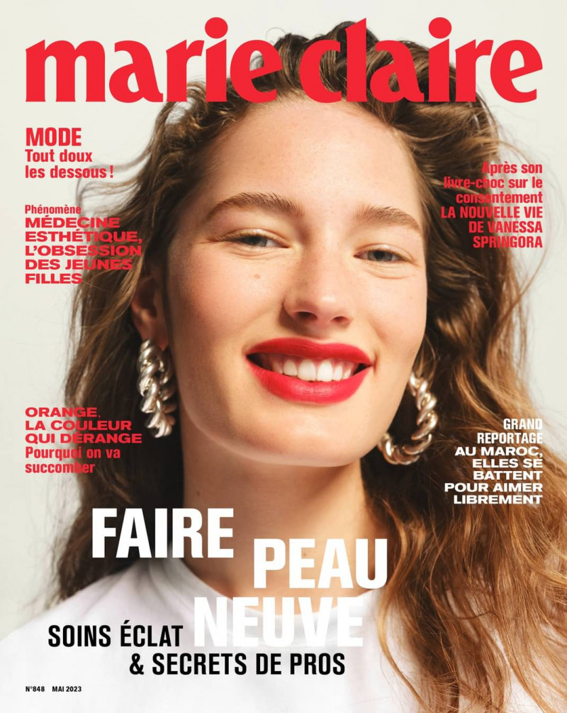 Gemma Francis-Burnett featured on the Marie Claire France cover from May 2023
