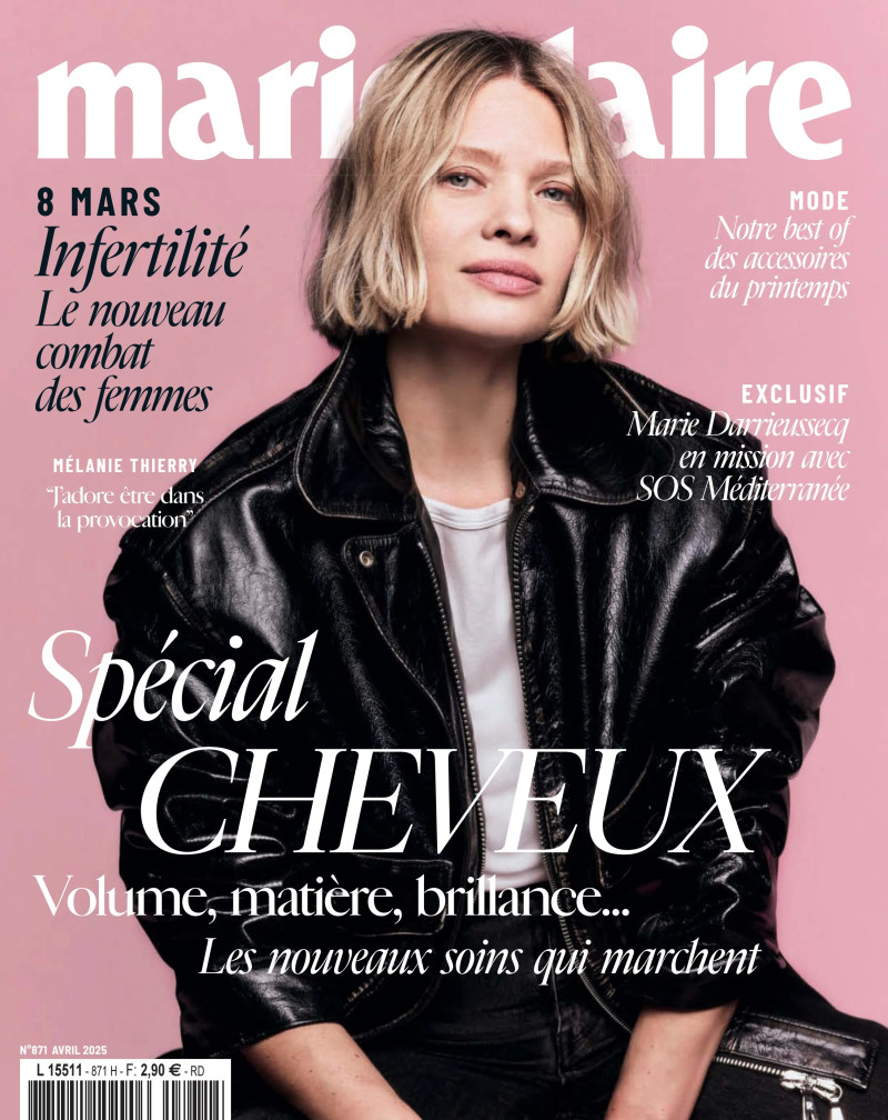 Melanie Thierry featured on the Marie Claire France cover from April 2025