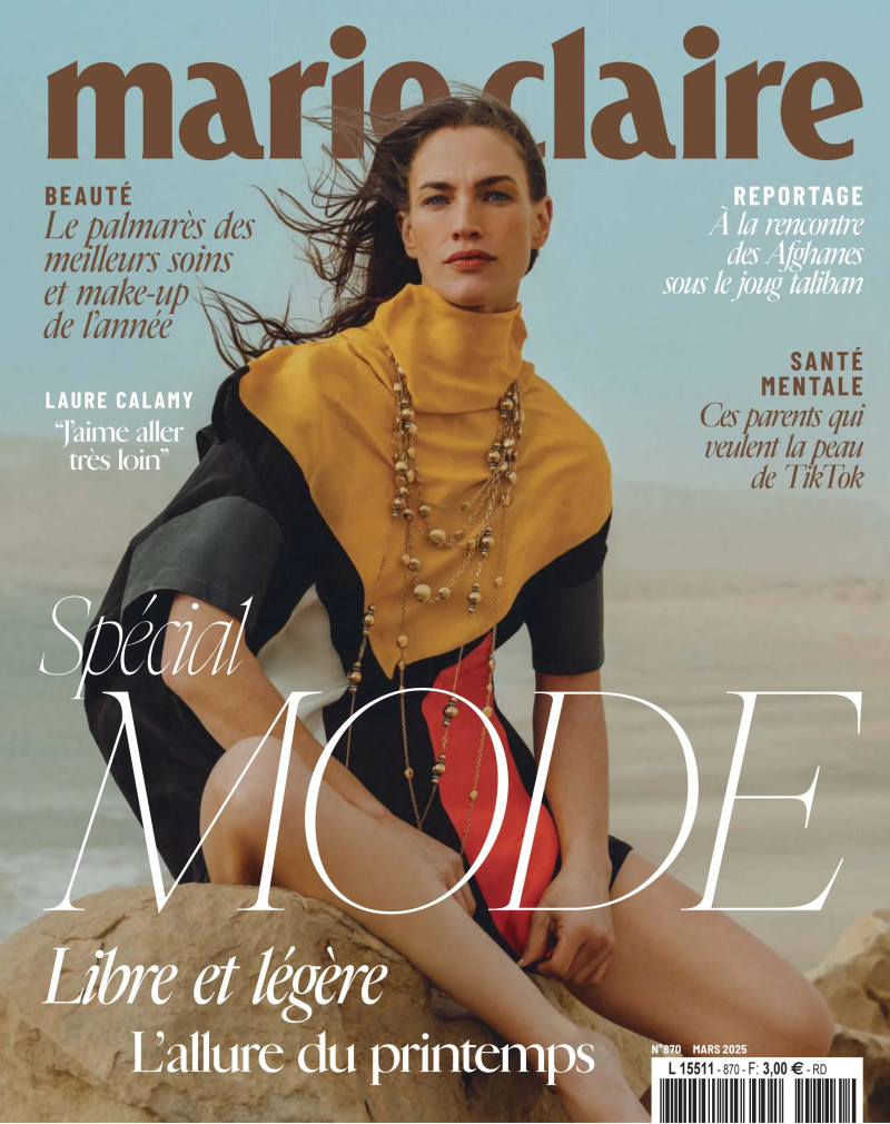 Crista Cober featured on the Marie Claire France cover from March 2025
