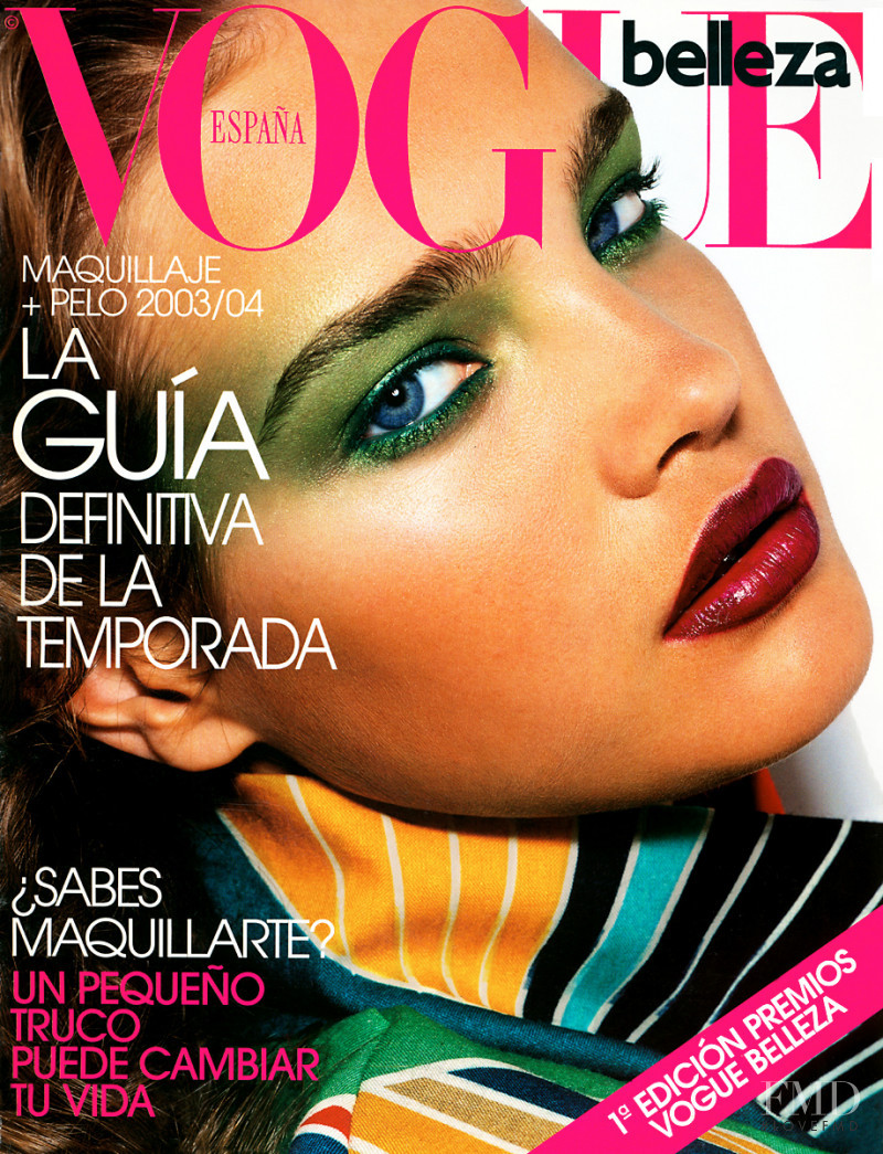 Natalia Vodianova featured on the Vogue Belleza Spain cover from November 2003
