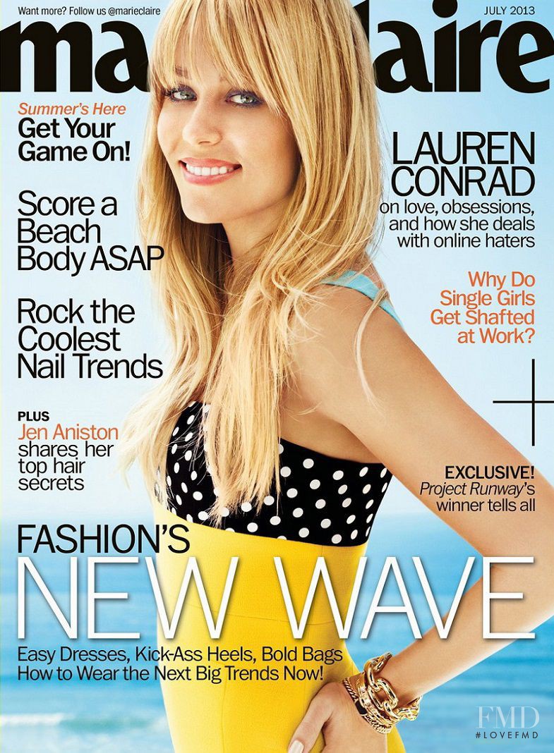Lauren Conrad featured on the Marie Claire USA cover from July 2013