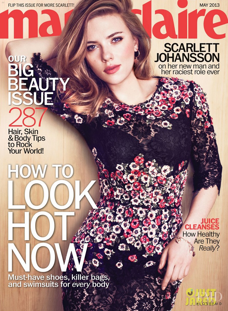 Scarlett Johansson featured on the Marie Claire USA cover from May 2013