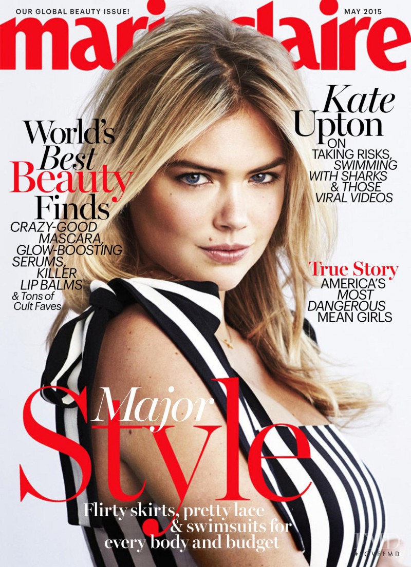 Kate Upton featured on the Marie Claire USA cover from May 2015