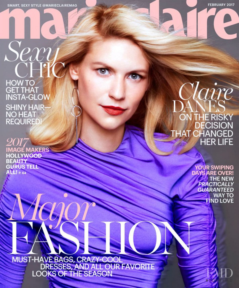Claire Danes featured on the Marie Claire USA cover from February 2017