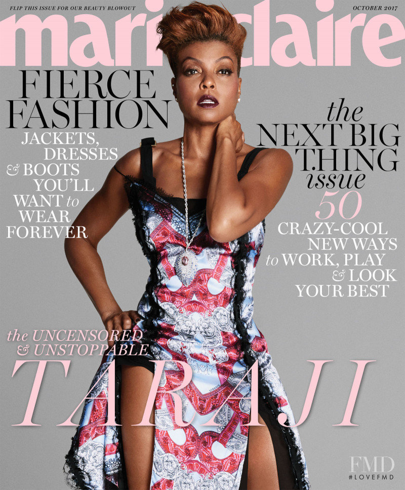 Taraji P. Henson featured on the Marie Claire USA cover from October 2017