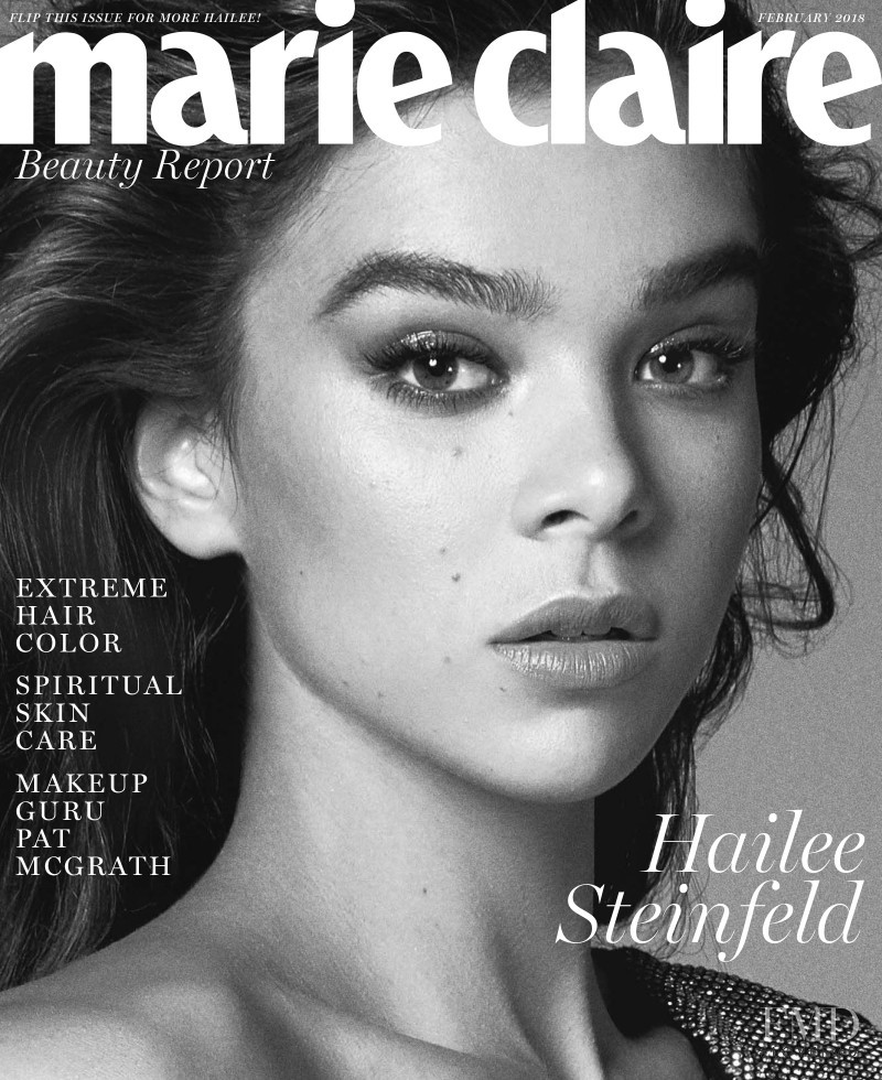 Hailee Steinfeld featured on the Marie Claire USA cover from February 2018