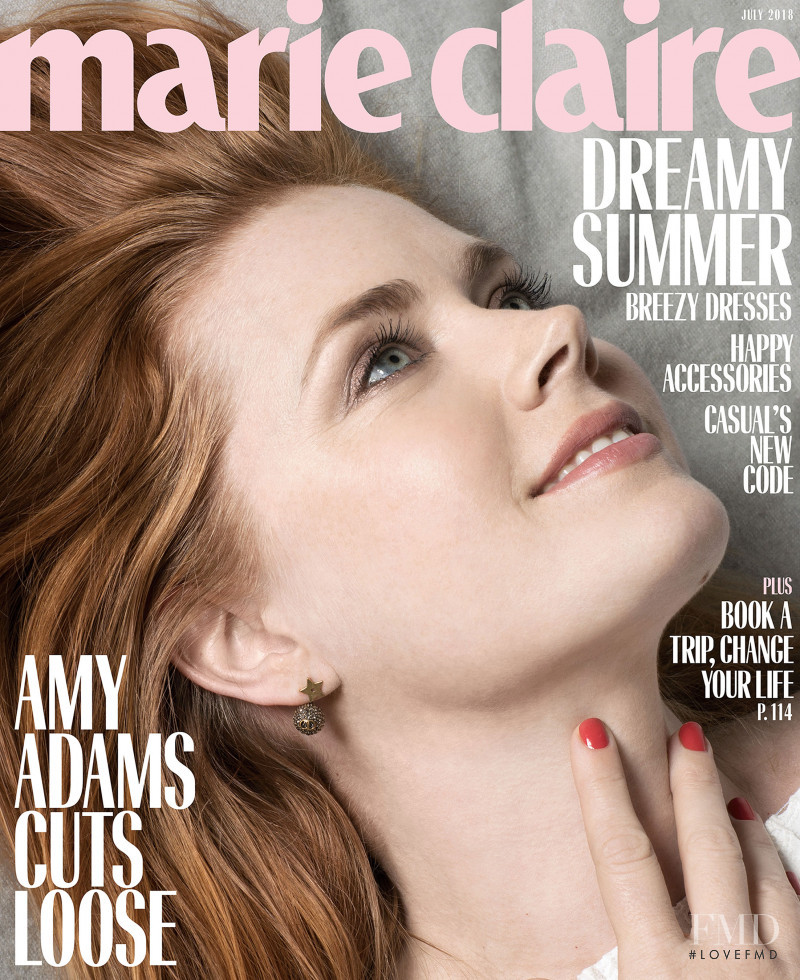 Amy Adams featured on the Marie Claire USA cover from July 2018