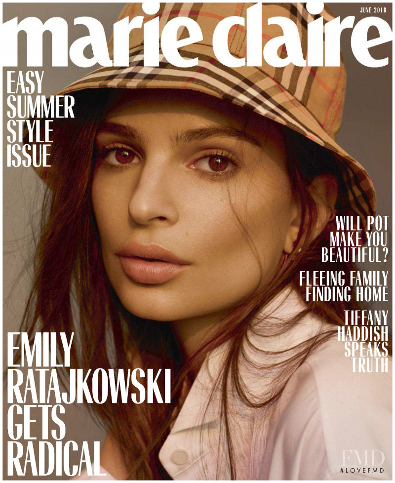Emily Ratajkowski featured on the Marie Claire USA cover from June 2018