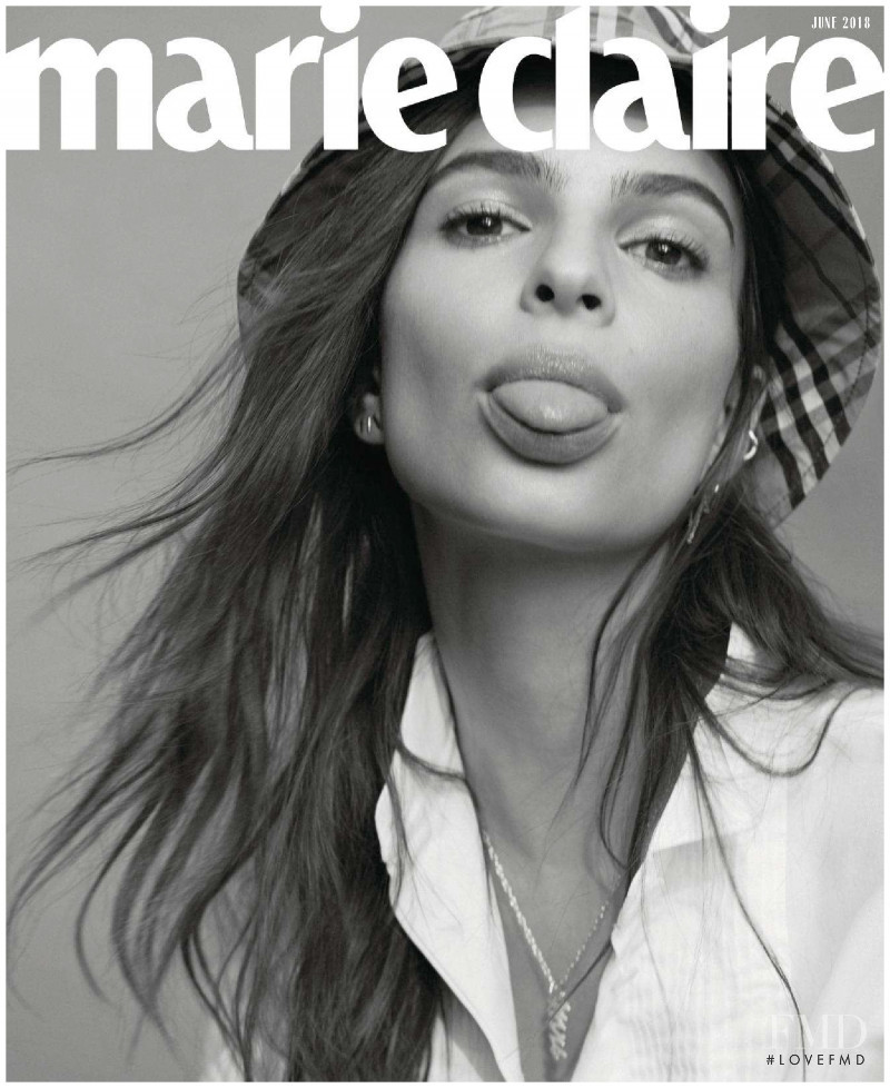 Emily Ratajkowski featured on the Marie Claire USA cover from June 2018