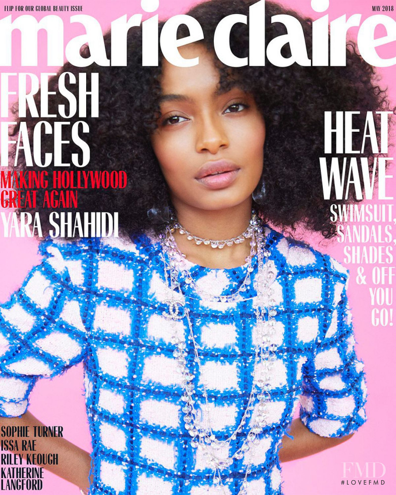 Yara Shahidi featured on the Marie Claire USA cover from May 2018