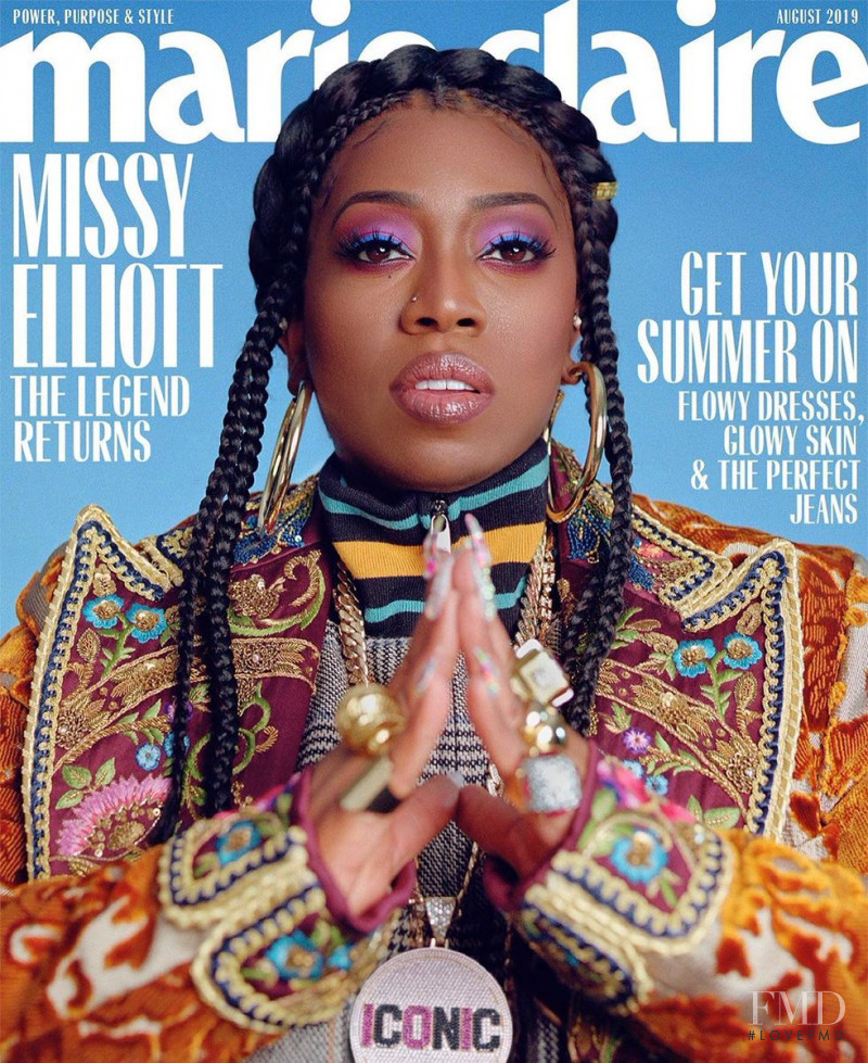 Missy Elliott  featured on the Marie Claire USA cover from August 2019