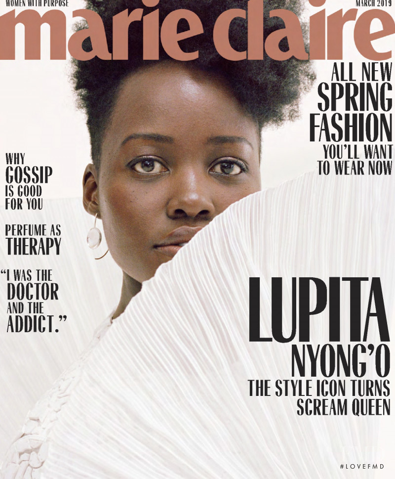 Lupita Nyong\'O featured on the Marie Claire USA cover from March 2019