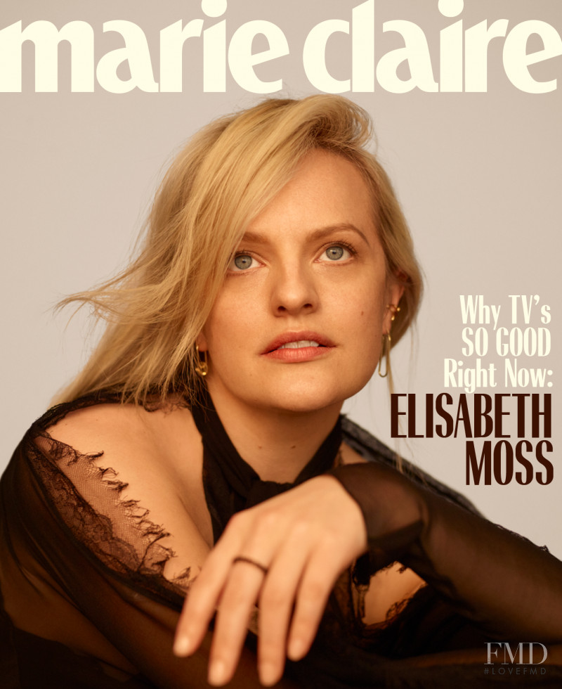 Elisabeth Moss featured on the Marie Claire USA cover from May 2019