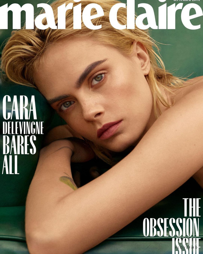 Cara Delevingne featured on the Marie Claire USA cover from September 2019