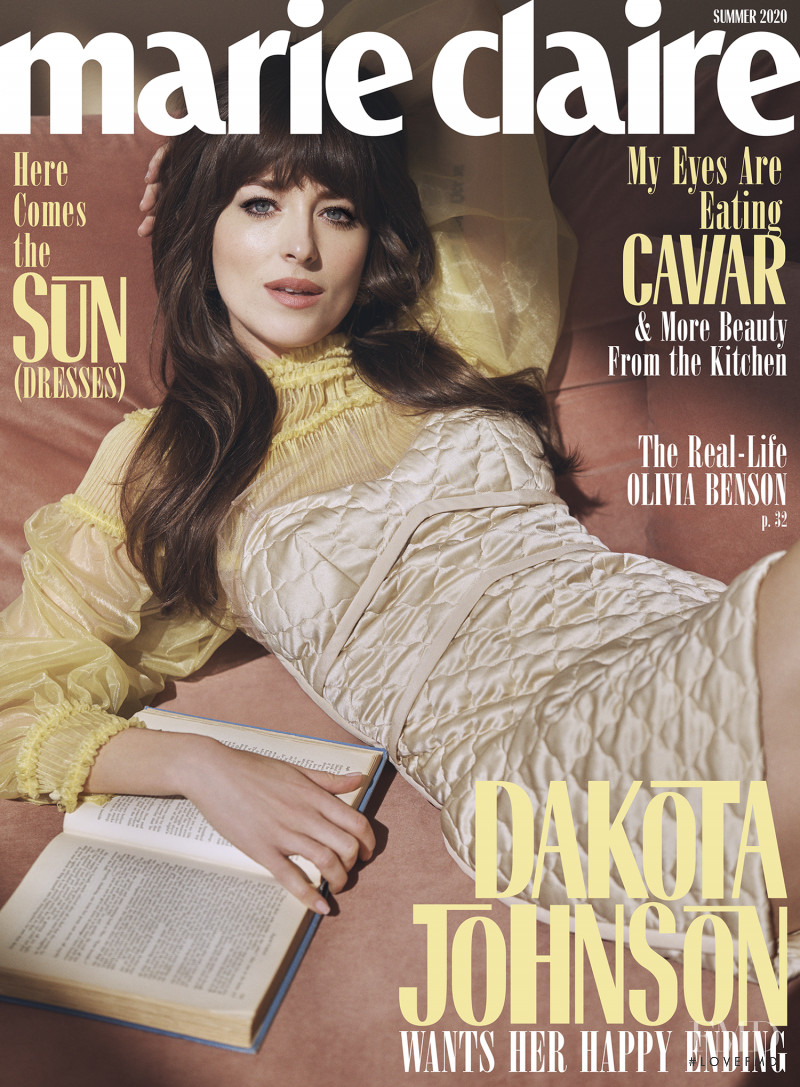 Dakota Johnson featured on the Marie Claire USA cover from June 2020