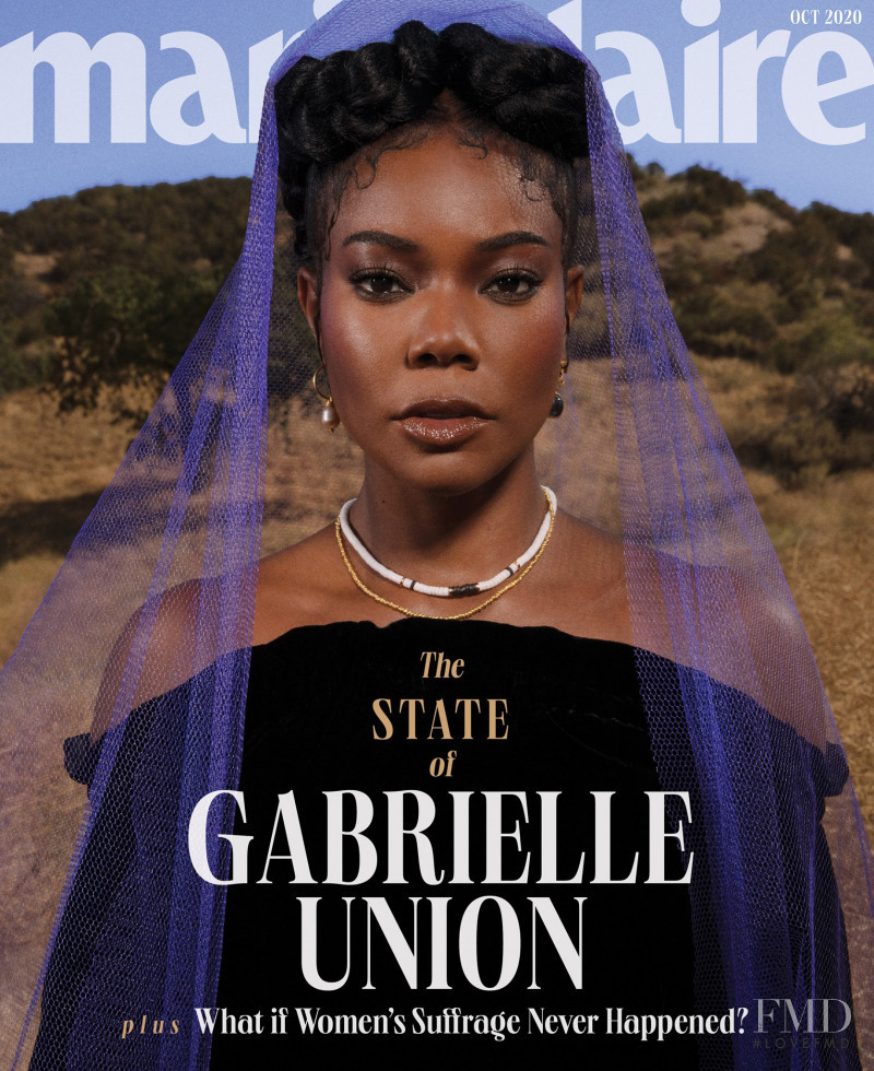 Gabrielle Union featured on the Marie Claire USA cover from October 2020