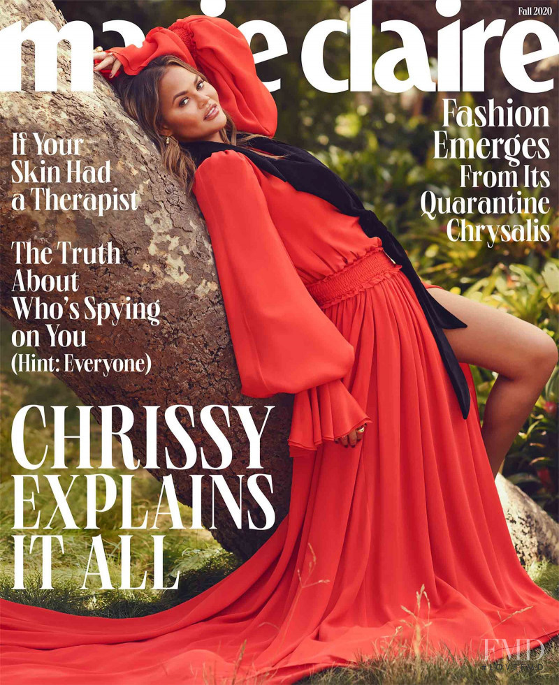 Christine Teigen featured on the Marie Claire USA cover from September 2020