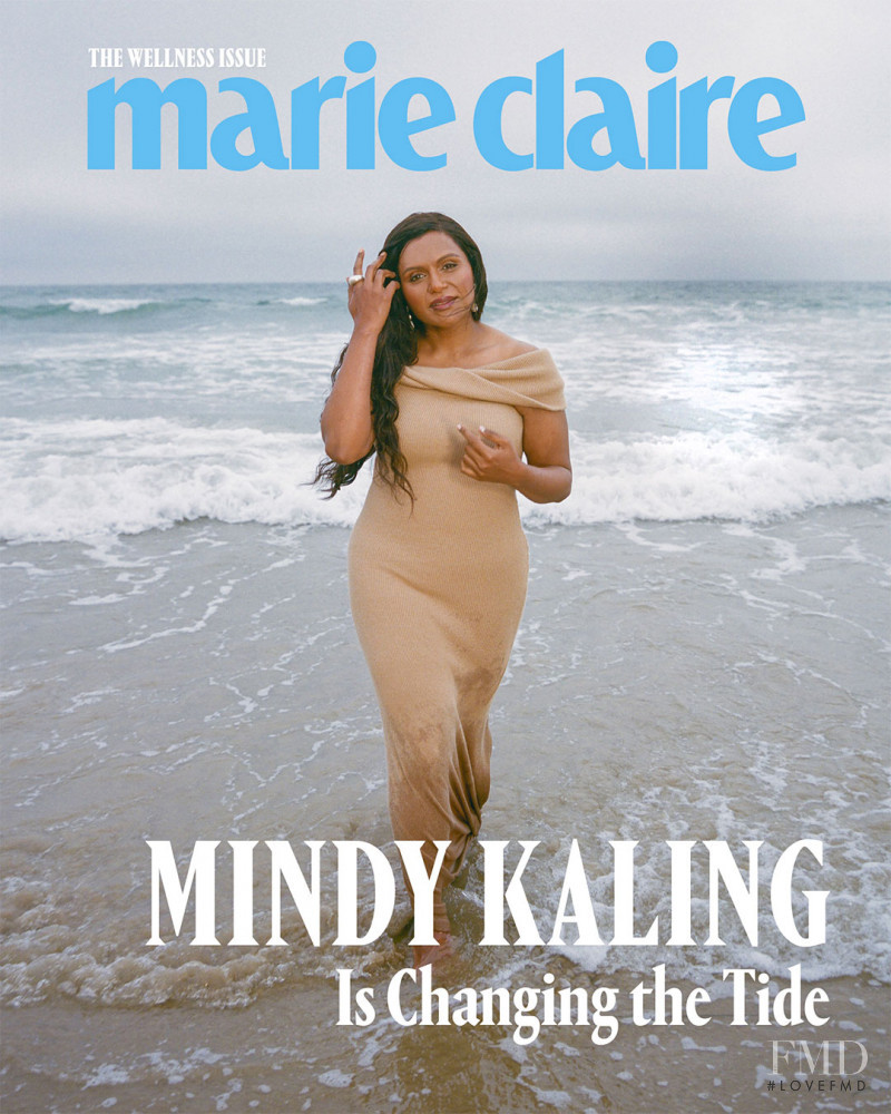 Mindy Kaling featured on the Marie Claire USA cover from August 2022