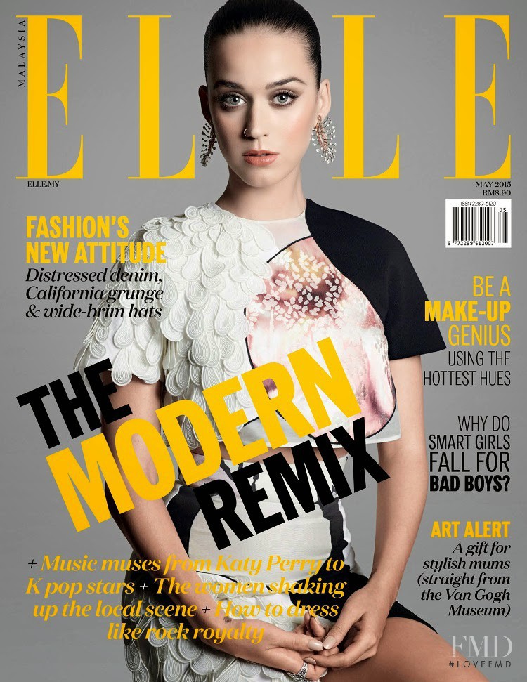 Katy Perry featured on the Elle Malaysia cover from May 2015