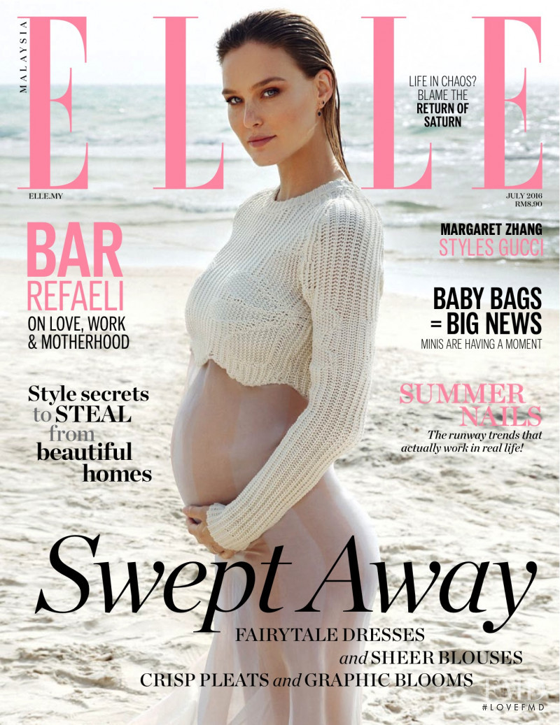 Bar Refaeli featured on the Elle Malaysia cover from July 2016