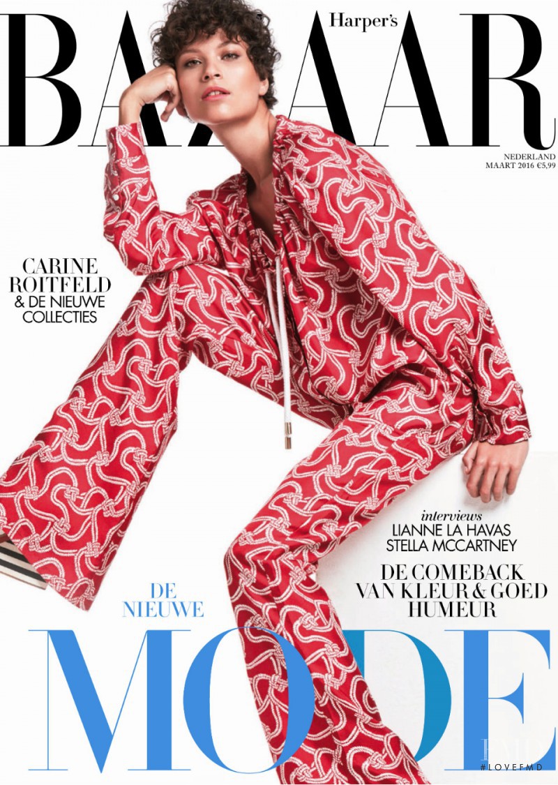 Ari Westphal featured on the Harper\'s Bazaar Netherlands cover from March 2016