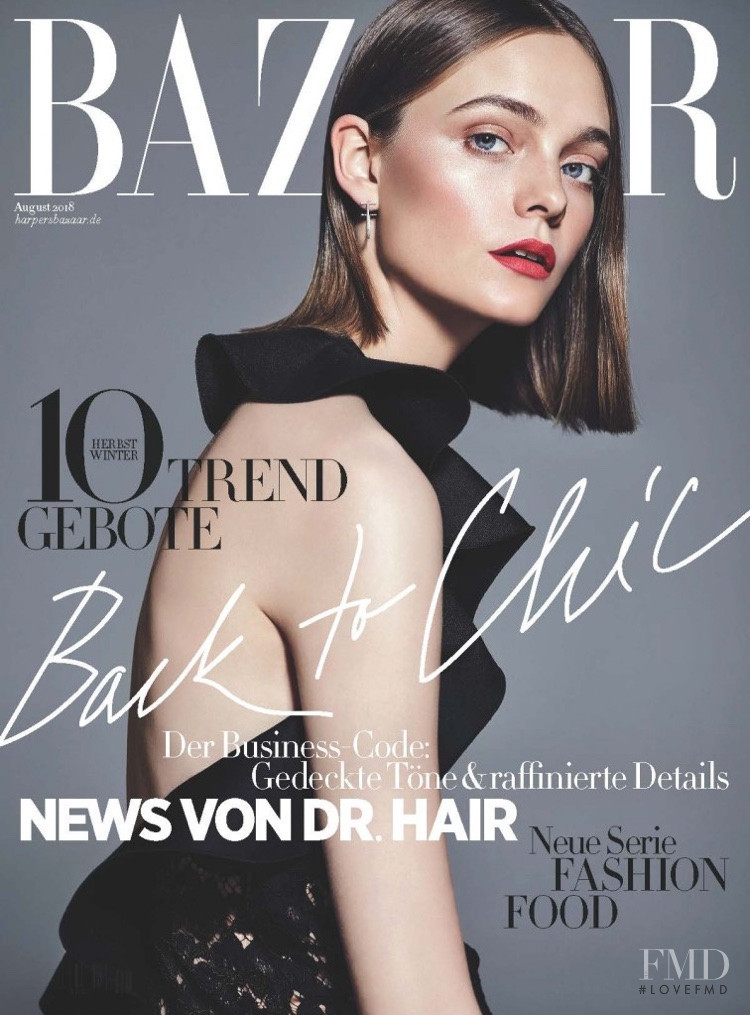 Nimuë Smit featured on the Harper\'s Bazaar Netherlands cover from August 2018