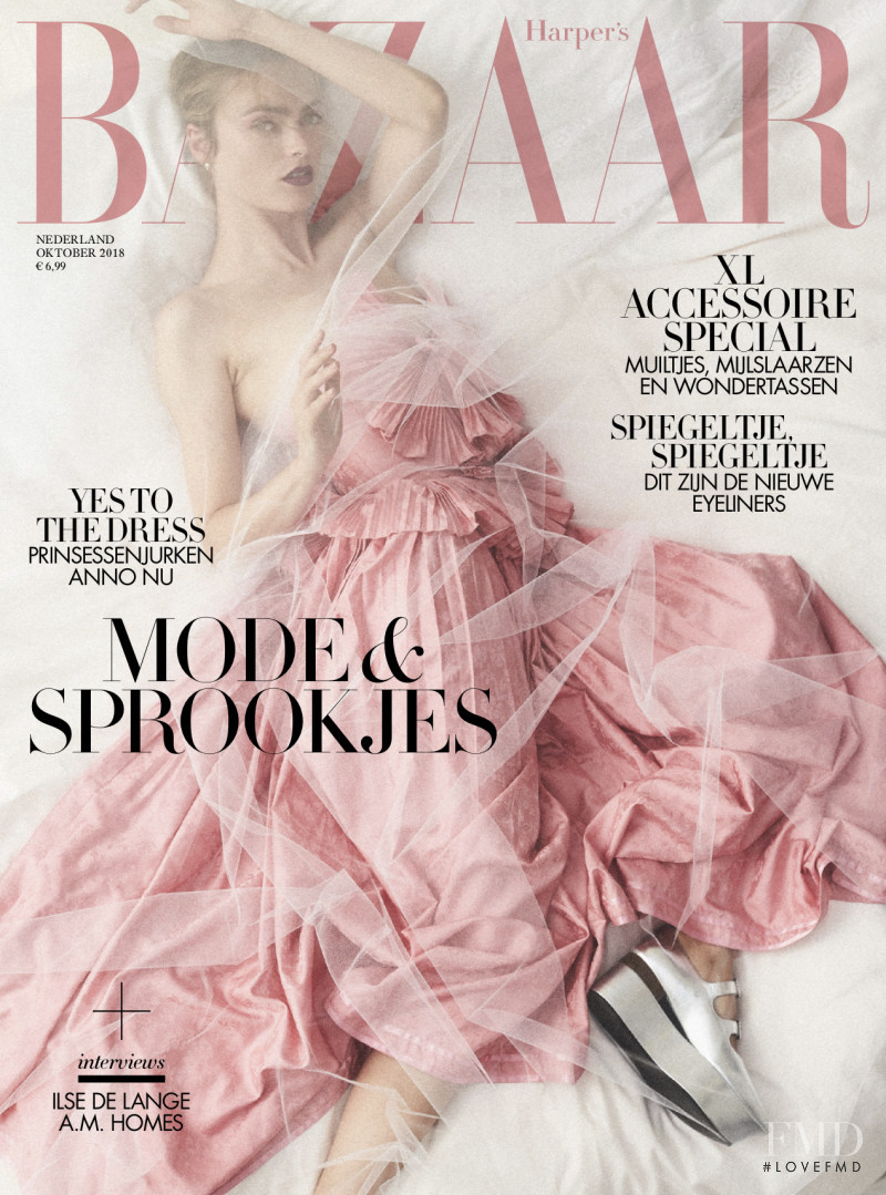 Sophie Vlaming featured on the Harper\'s Bazaar Netherlands cover from October 2018