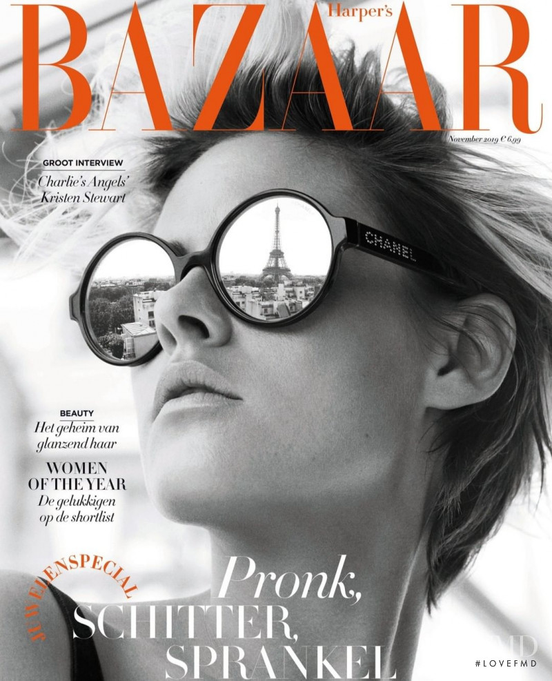 Kristen Stewart featured on the Harper\'s Bazaar Netherlands cover from November 2019