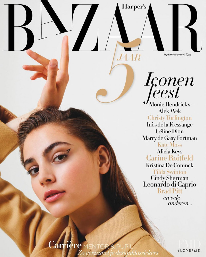 Romy Schönberger featured on the Harper\'s Bazaar Netherlands cover from September 2019