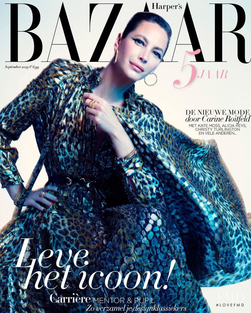 Christy Turlington featured on the Harper\'s Bazaar Netherlands cover from September 2019