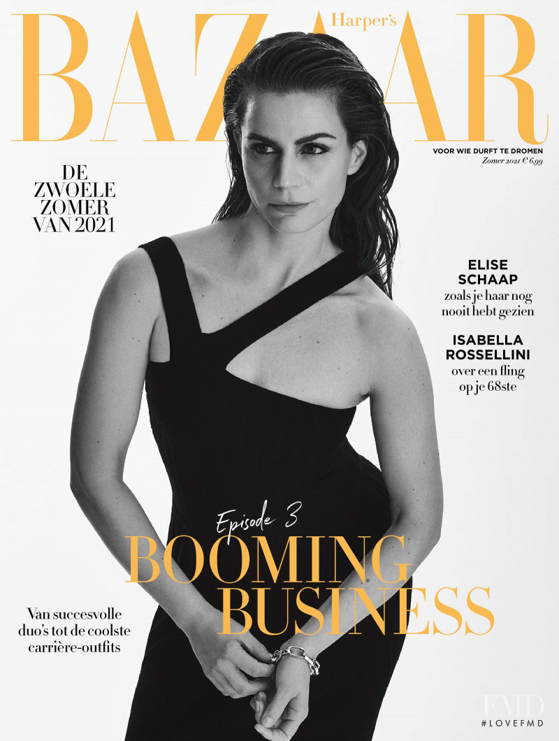 Elise Schaap featured on the Harper\'s Bazaar Netherlands cover from June 2021