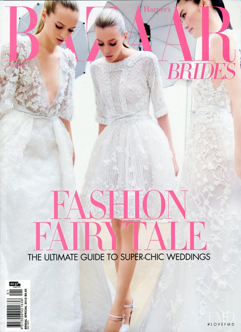 Daria Strokous featured on the Harper\'s Bazaar Bride Australia cover from May 2012