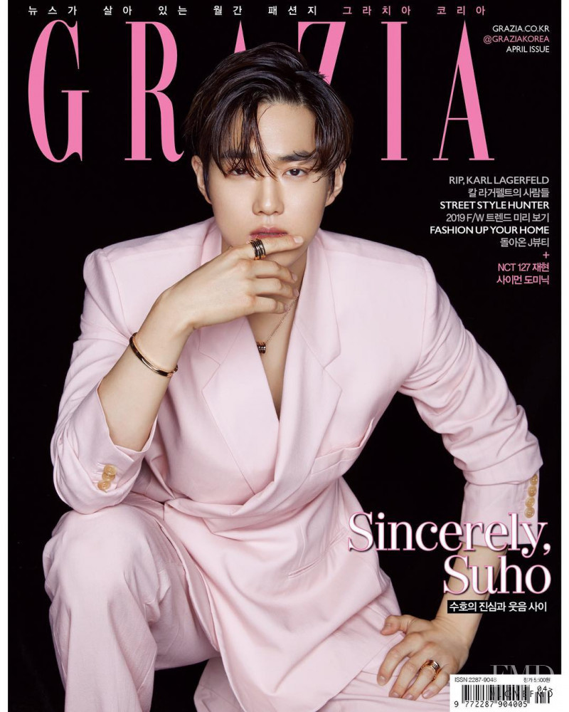  featured on the Grazia Korea cover from April 2019