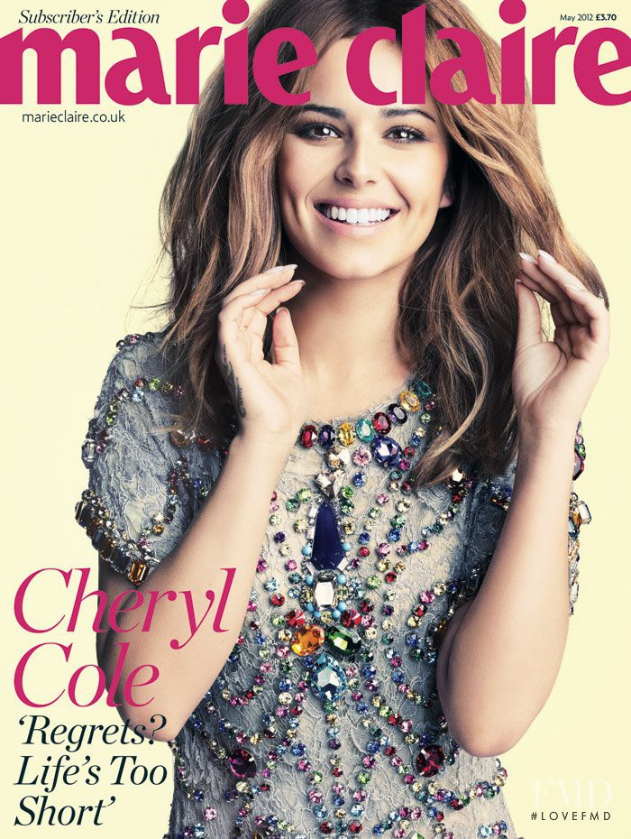 Cheryl Cole featured on the Marie Claire UK cover from May 2012