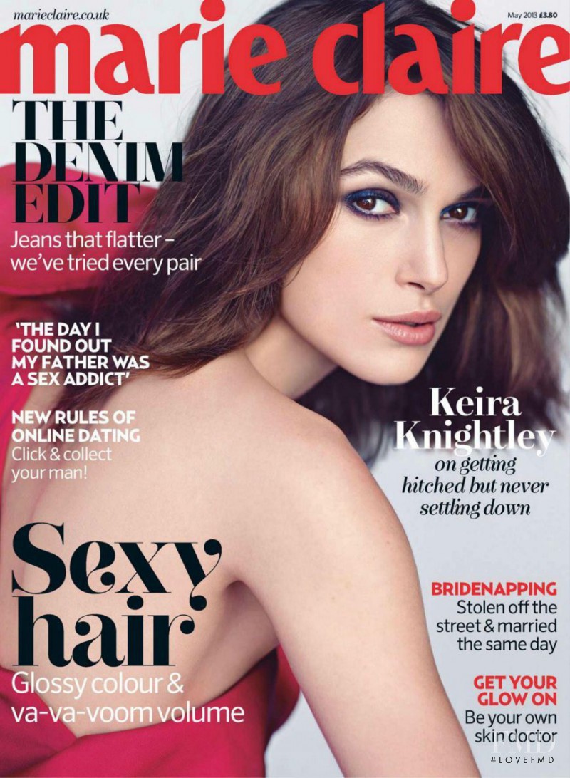 Keira Knightley featured on the Marie Claire UK cover from May 2013