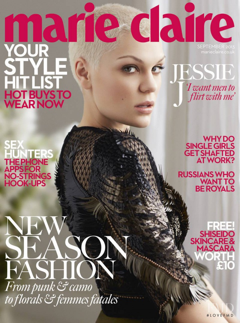 Jessie J featured on the Marie Claire UK cover from September 2013