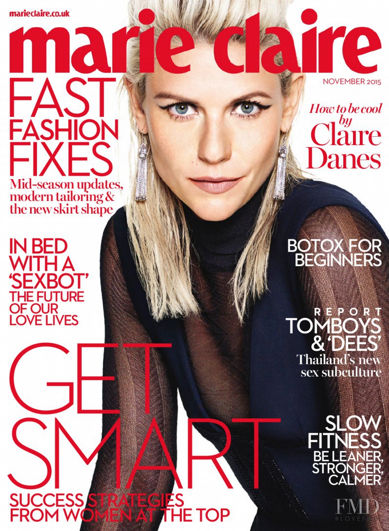Jayne Pickering featured on the Marie Claire UK cover from November 2015