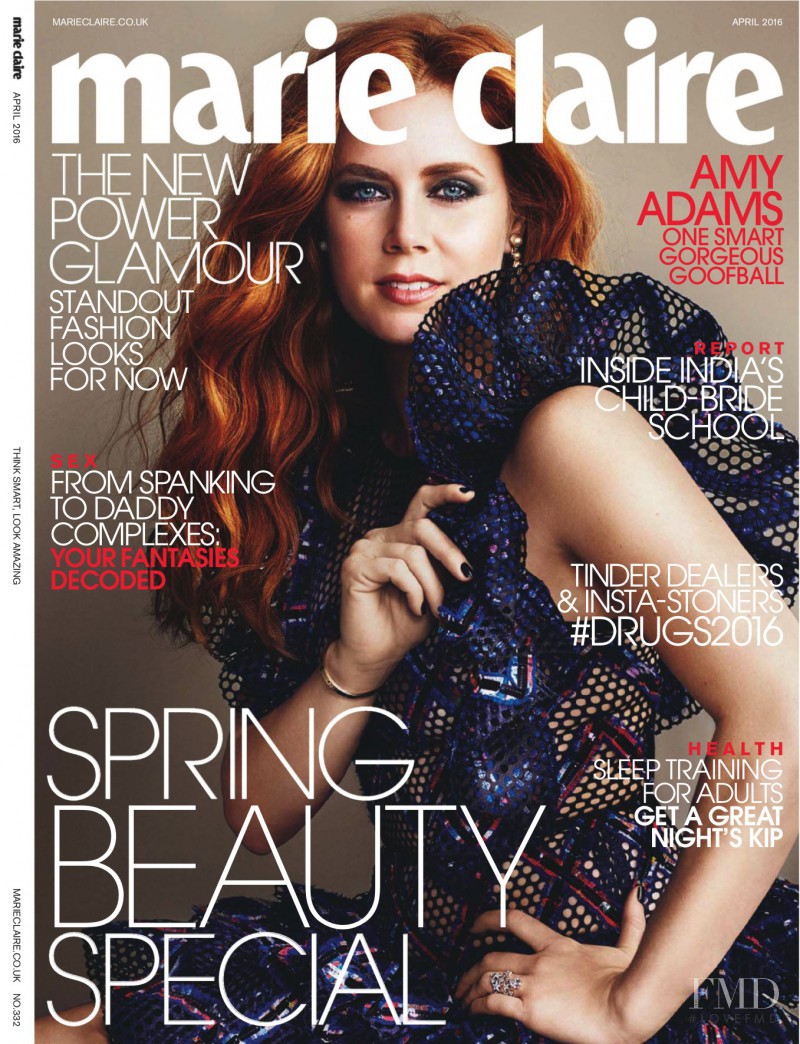 Amy Adams featured on the Marie Claire UK cover from April 2016