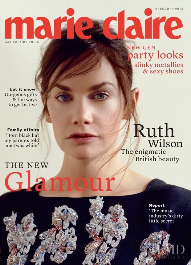 Ruth Wilson featured on the Marie Claire UK cover from December 2016
