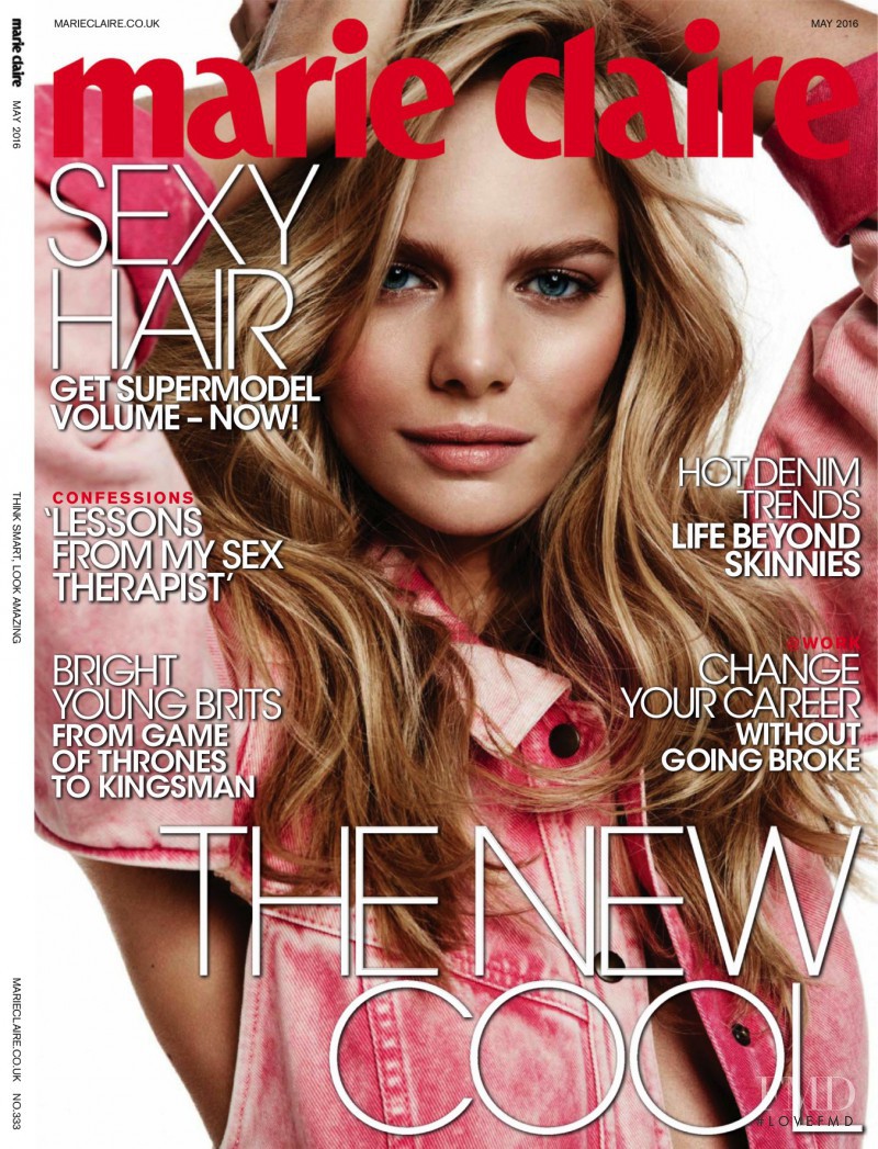 Marloes Horst featured on the Marie Claire UK cover from May 2016