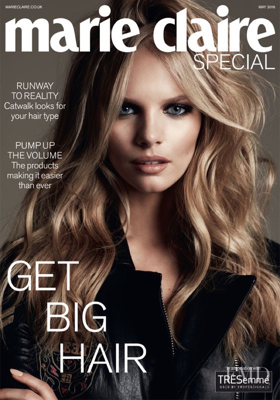 Marloes Horst featured on the Marie Claire UK cover from May 2016