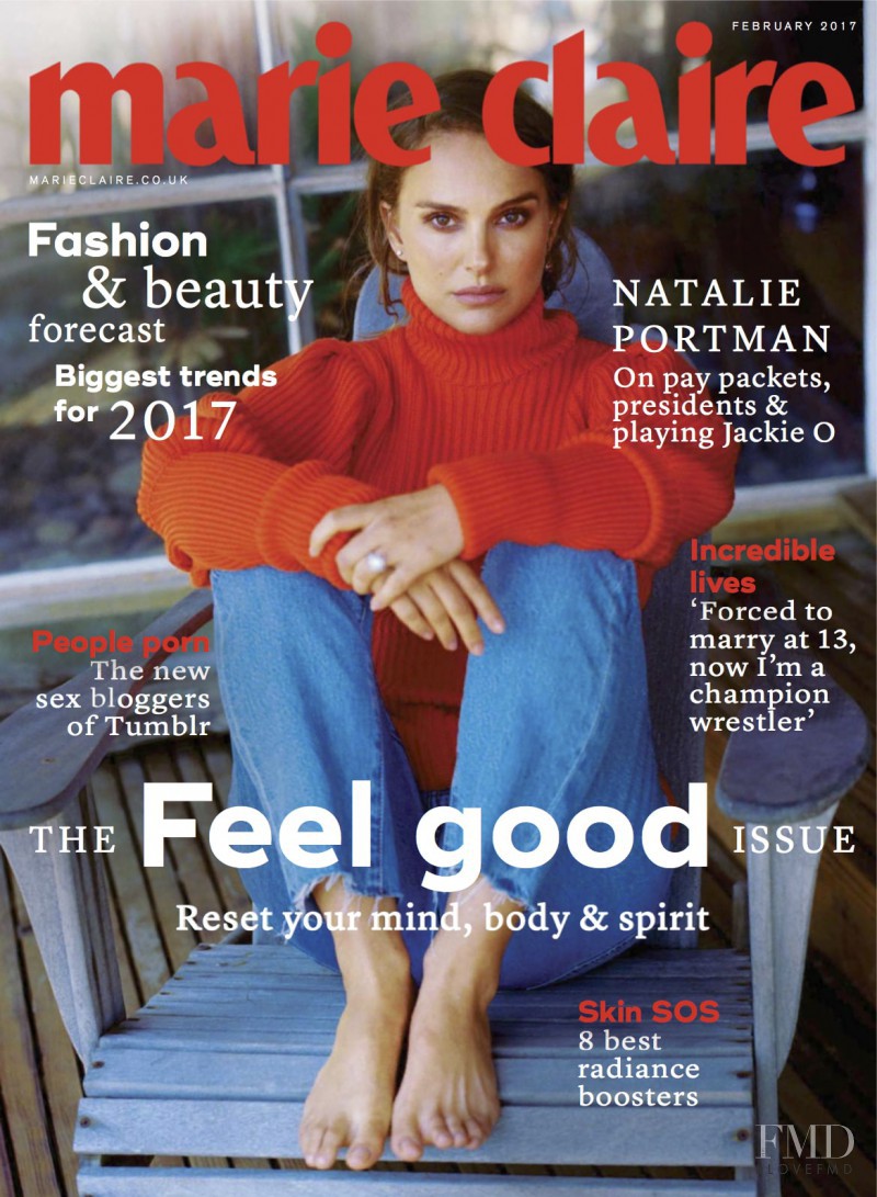 Natalie Portman featured on the Marie Claire UK cover from February 2017