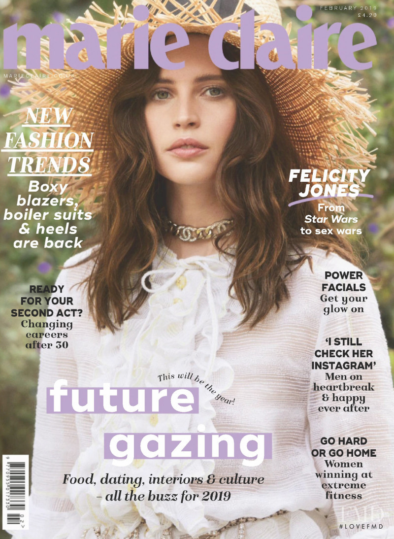  Felicity Jones featured on the Marie Claire UK cover from February 2019