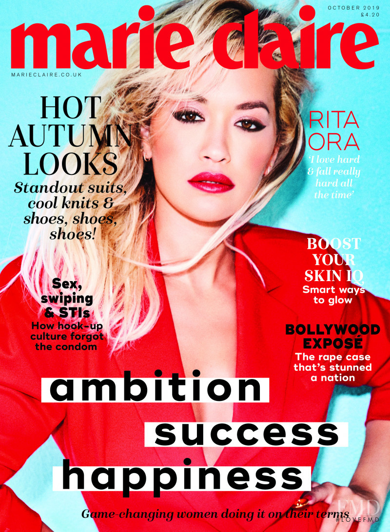 Rita Ora featured on the Marie Claire UK cover from October 2019