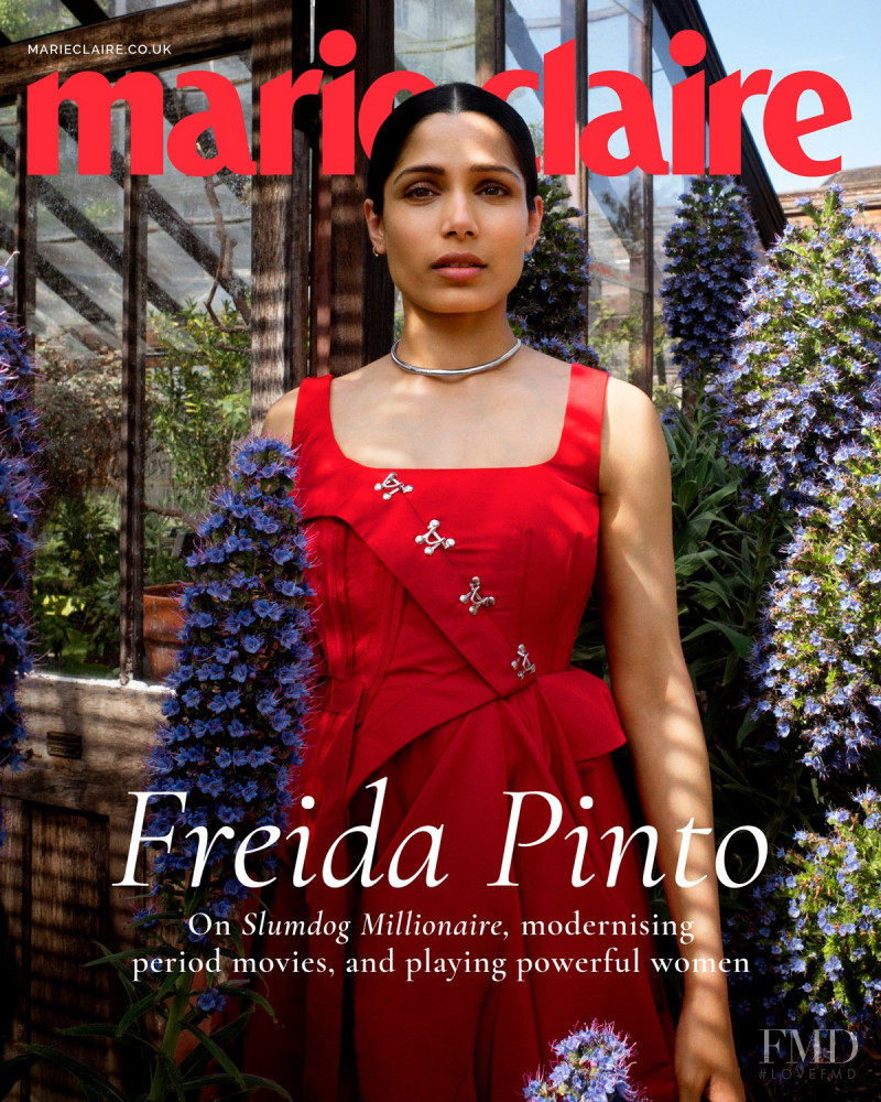 Freida Pinto featured on the Marie Claire UK cover from August 2022